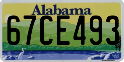 AL license plate 67CE493