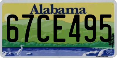 AL license plate 67CE495