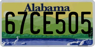 AL license plate 67CE505