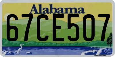 AL license plate 67CE507
