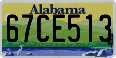 AL license plate 67CE513