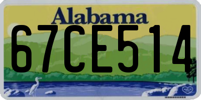 AL license plate 67CE514
