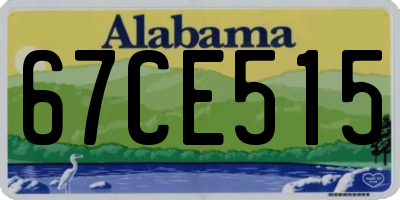 AL license plate 67CE515
