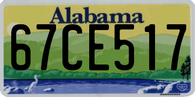 AL license plate 67CE517