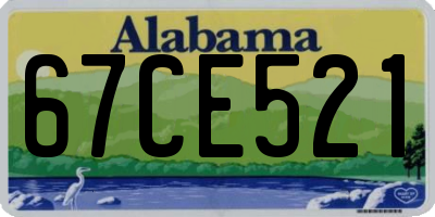 AL license plate 67CE521
