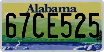 AL license plate 67CE525