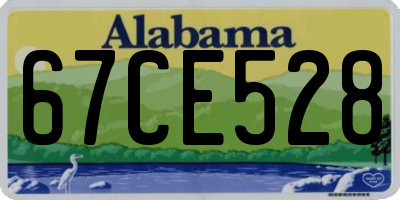 AL license plate 67CE528