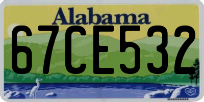 AL license plate 67CE532