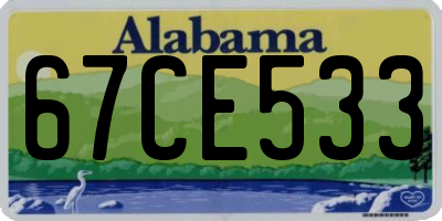 AL license plate 67CE533