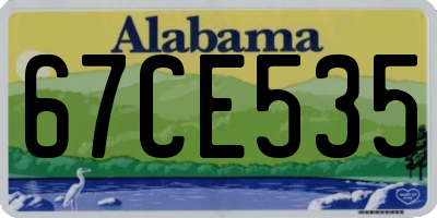 AL license plate 67CE535