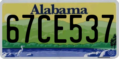 AL license plate 67CE537