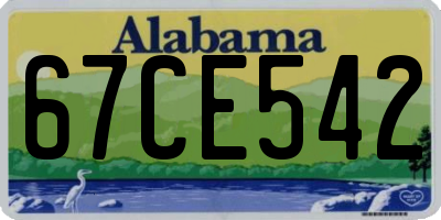 AL license plate 67CE542