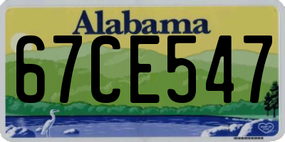 AL license plate 67CE547