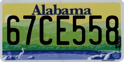 AL license plate 67CE558