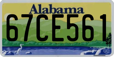 AL license plate 67CE561