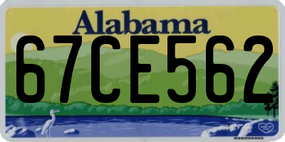 AL license plate 67CE562