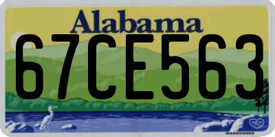 AL license plate 67CE563