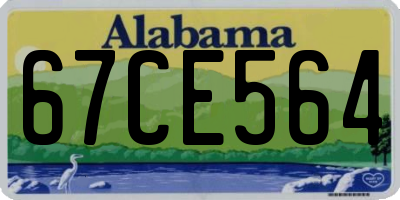 AL license plate 67CE564