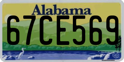 AL license plate 67CE569