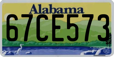 AL license plate 67CE573