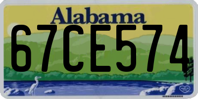 AL license plate 67CE574