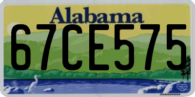 AL license plate 67CE575