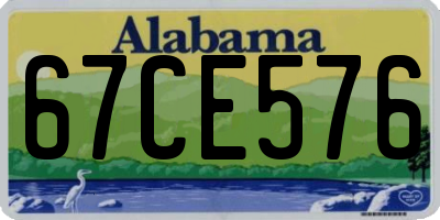 AL license plate 67CE576