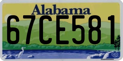 AL license plate 67CE581