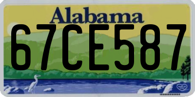 AL license plate 67CE587