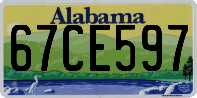 AL license plate 67CE597