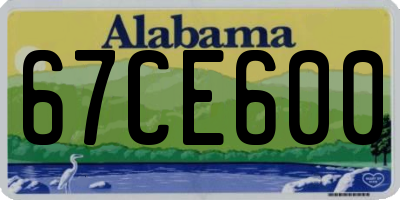 AL license plate 67CE600