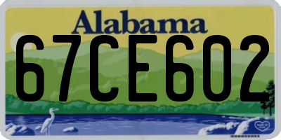 AL license plate 67CE602