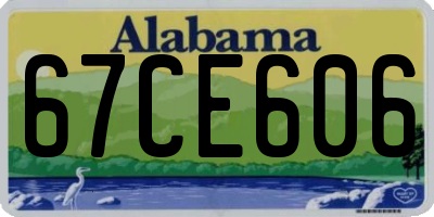 AL license plate 67CE606
