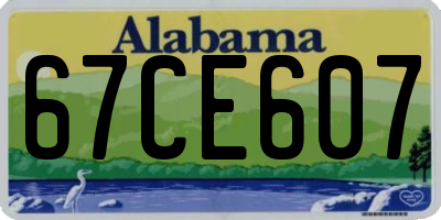 AL license plate 67CE607