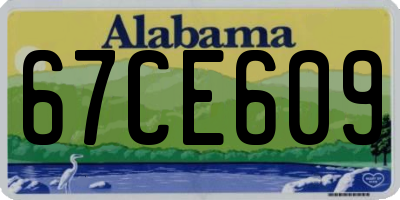 AL license plate 67CE609