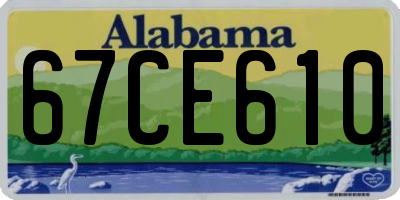 AL license plate 67CE610