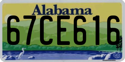 AL license plate 67CE616