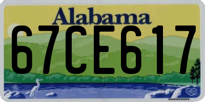 AL license plate 67CE617