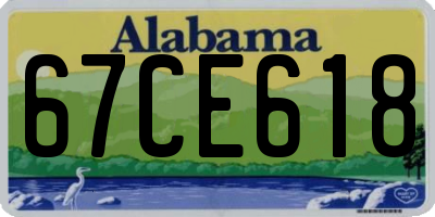 AL license plate 67CE618