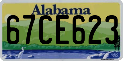 AL license plate 67CE623