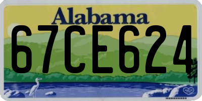 AL license plate 67CE624