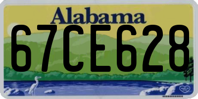 AL license plate 67CE628