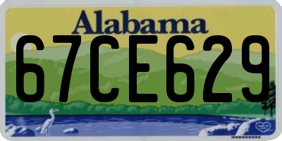 AL license plate 67CE629
