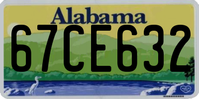 AL license plate 67CE632