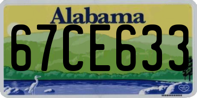 AL license plate 67CE633