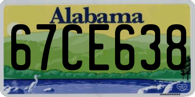 AL license plate 67CE638