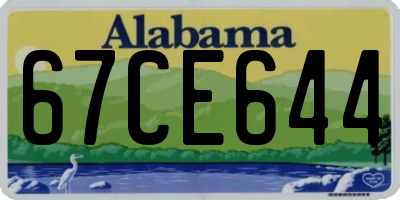 AL license plate 67CE644