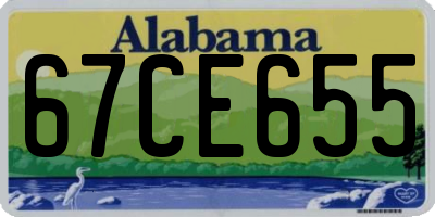 AL license plate 67CE655