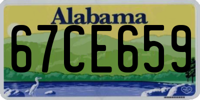 AL license plate 67CE659
