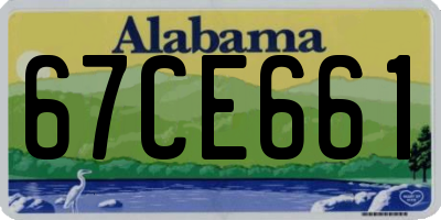 AL license plate 67CE661